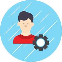 Power Plant Flat Circle Icon Design vector