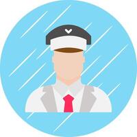 Pilot Flat Circle Icon Design vector