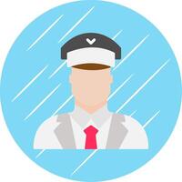 Pilot Flat Circle Icon Design vector