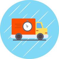 Fast Delivery Flat Circle Icon Design vector