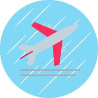 Take Off Flat Circle Icon Design vector