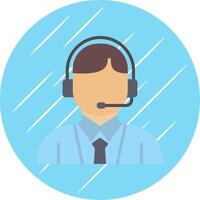 Customer Service Flat Circle Icon Design vector