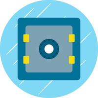 Safe Flat Circle Icon Design vector