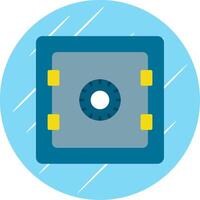 Safe Flat Circle Icon Design vector