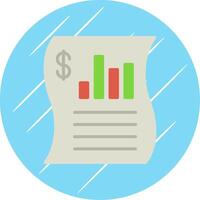 Financial Reporting Flat Circle Icon Design vector