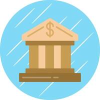 Bank Flat Circle Icon Design vector