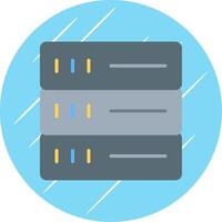 Database Flat Circle Icon Design vector
