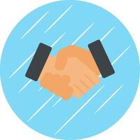 Handshake Flat Circle Icon Design vector