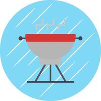 Grill Flat Circle Icon Design vector