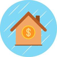 Mortgage Loan Flat Circle Icon Design vector