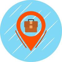 Business Location Flat Circle Icon Design vector