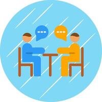 Business Meeting Flat Circle Icon Design vector