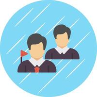 Leader Flat Circle Icon Design vector