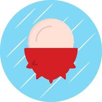 Lychee Flat Circle Icon Design vector