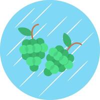 Grapes Flat Circle Icon Design vector