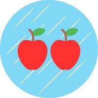 Apple Flat Circle Icon Design vector