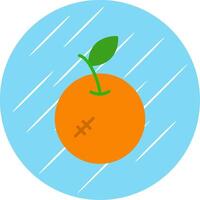 Orange Flat Circle Icon Design vector