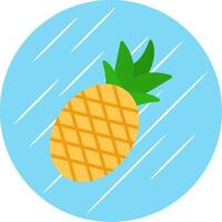 piña plano circulo icono diseño vector