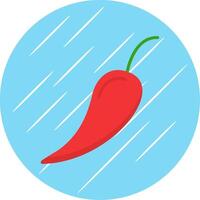 Chilli Flat Circle Icon Design vector