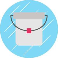 Bucket Flat Circle Icon Design vector