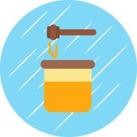 Honey Flat Circle Icon Design vector