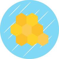 abeja colmena plano circulo icono diseño vector