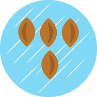 Seed Flat Circle Icon Design vector