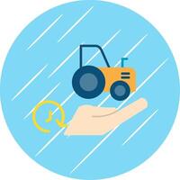 Machines Renting Flat Circle Icon Design vector