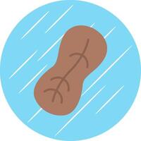 Peanut Flat Circle Icon Design vector