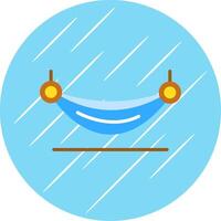 Hammock Flat Circle Icon Design vector