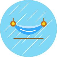 Hammock Flat Circle Icon Design vector