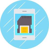 Sd Card Flat Circle Icon Design vector