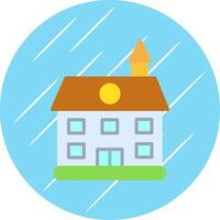 Private Guest House Flat Circle Icon Design vector