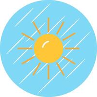 Sun Flat Circle Icon Design vector