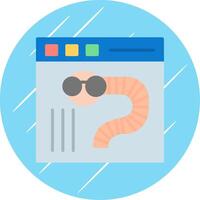 Worms Flat Circle Icon Design vector