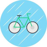 bicicleta plano circulo icono diseño vector