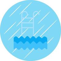piscina plano circulo icono diseño vector