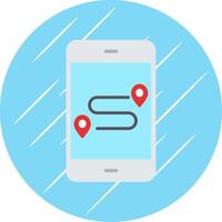 GpS Flat Circle Icon Design vector