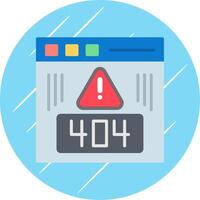 Error Flat Circle Icon Design vector