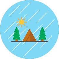 Camping Flat Circle Icon Design vector