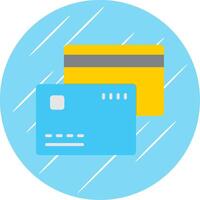 Debit Cards Flat Circle Icon Design vector