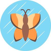 mariposa plano circulo icono diseño vector