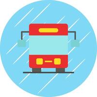 Bus Flat Circle Icon Design vector