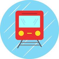 Train Flat Circle Icon Design vector