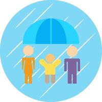 Family Health Insurance Flat Circle Icon Design vector