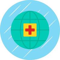 Global Medical Service Flat Circle Icon Design vector