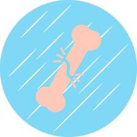 Broken Bone Flat Circle Icon Design vector