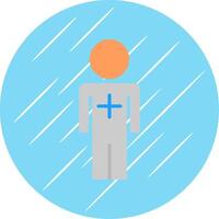 Male Patient Flat Circle Icon Design vector