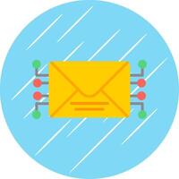 correo plano circulo icono diseño vector