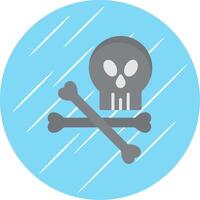 Danger Flat Circle Icon Design vector